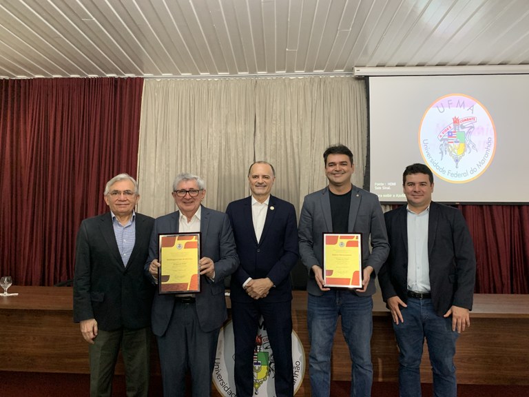 UFMA entrega menção honrosa ao deputado federal Rubens Júnior e Secretário de Estado da Serif Washington Luiz por contribuições à instituição