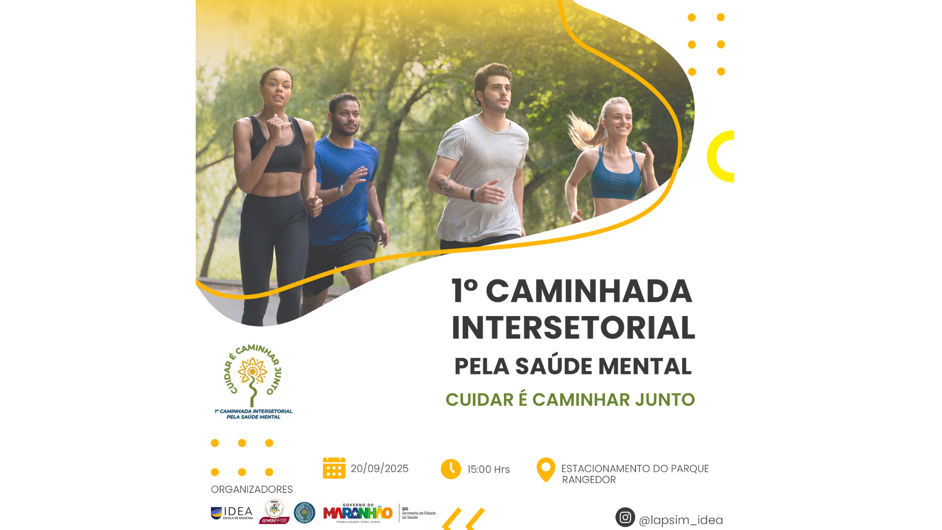 Setembro Amarelo: UFMA, Faculdade IDEA e o Governo do Estado do Maranhão promovem caminhada pela saúde mental