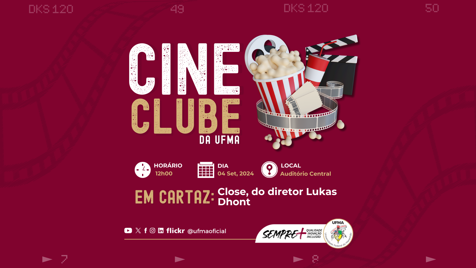 UFMA lança Cine Clube com foco em cultura e reflexão social