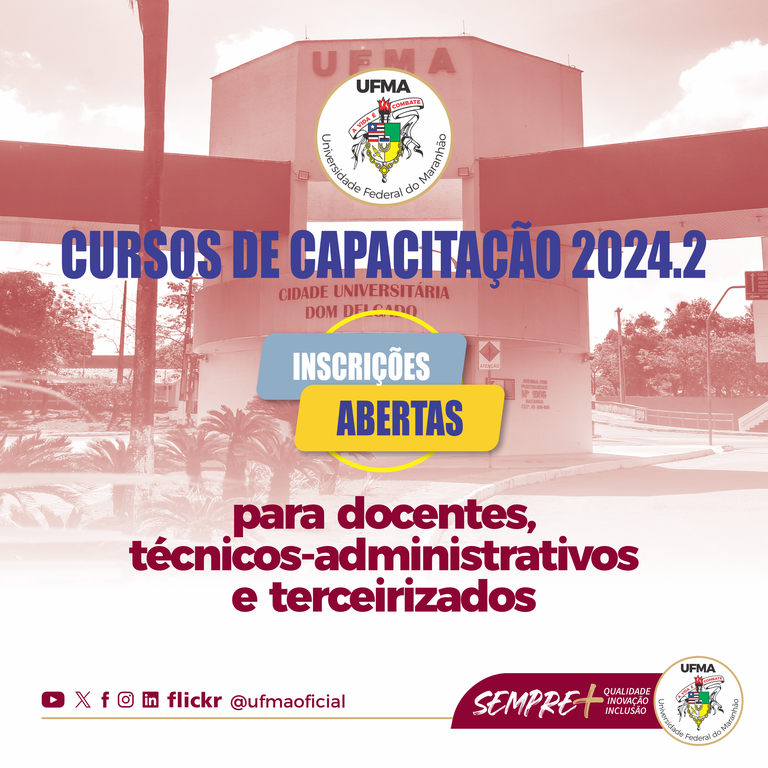 UFMA oferece onze cursos de capacitação para servidores e terceirizados da instituição