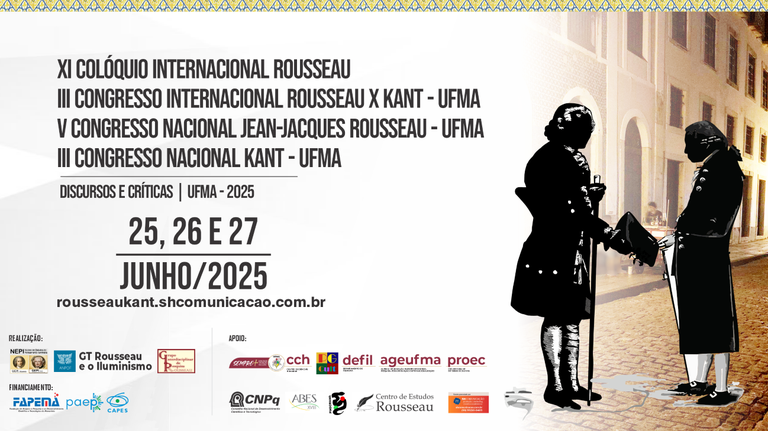 UFMA promove congressos Rousseau x Kant com foco em “Discursos e Críticas”
