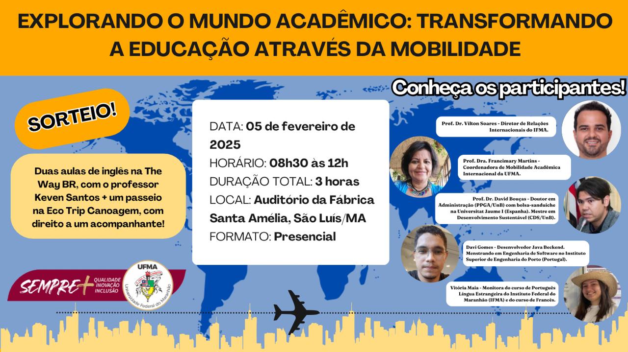 UFMA promove debate sobre mobilidade acadêmica e internacionalização no Turismo