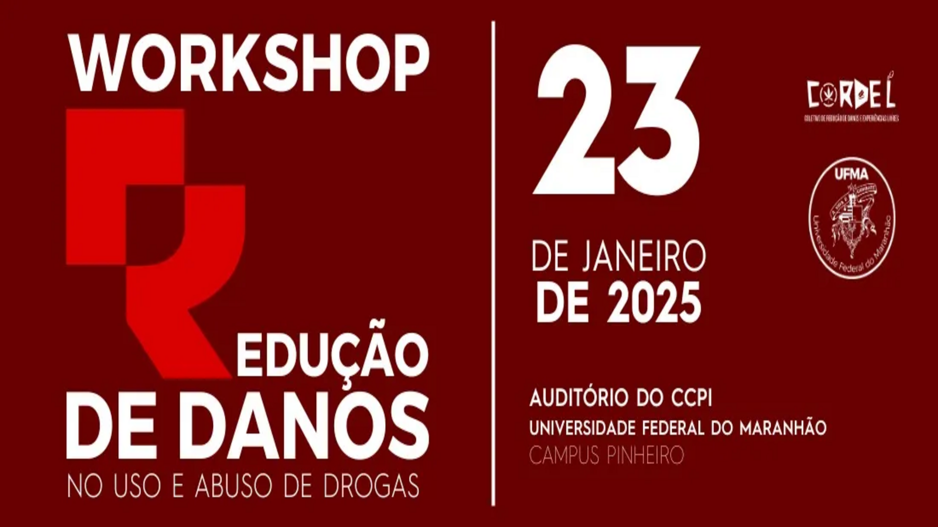 UFMA promove debate sobre redução de danos no uso e abuso de drogas