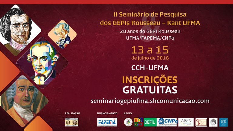 UFMA promove II Seminário de Pesquisa dos GEPIs Rousseau e Kant