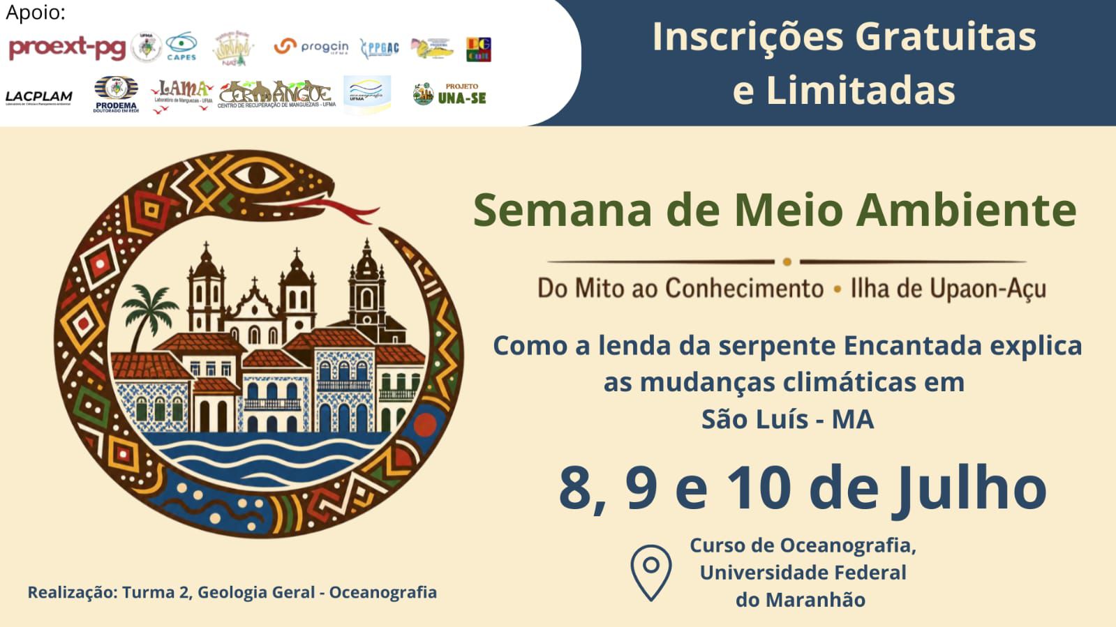 UFMA promove Semana de Meio Ambiente com programação gratuita sobre mudanças climáticas