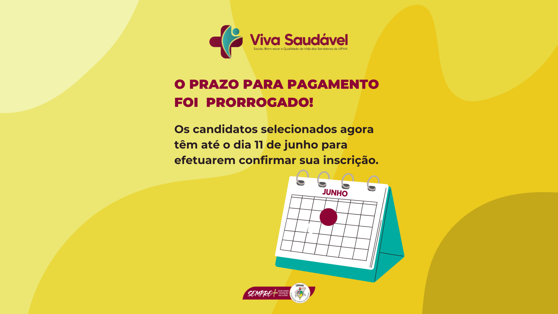 UFMA prorroga pagamento da taxa de inscrição do programa Viva Saudável