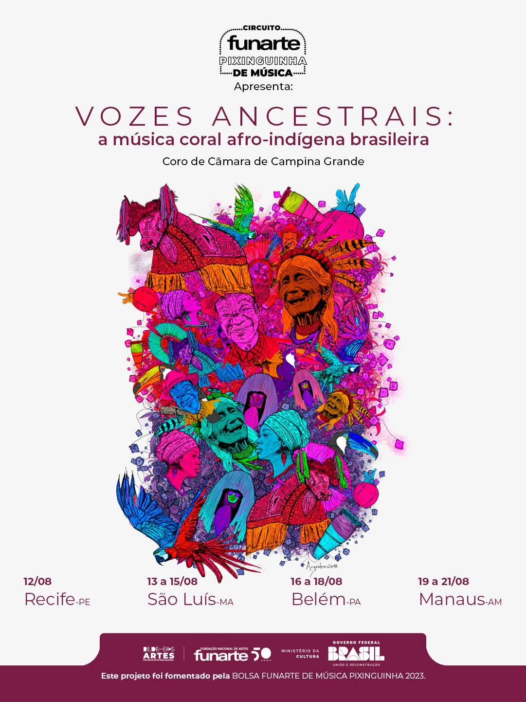 UFMA recebe concerto Vozes Ancestrais a música coral afro-indígena brasileira, nesta quarta-feira, 13