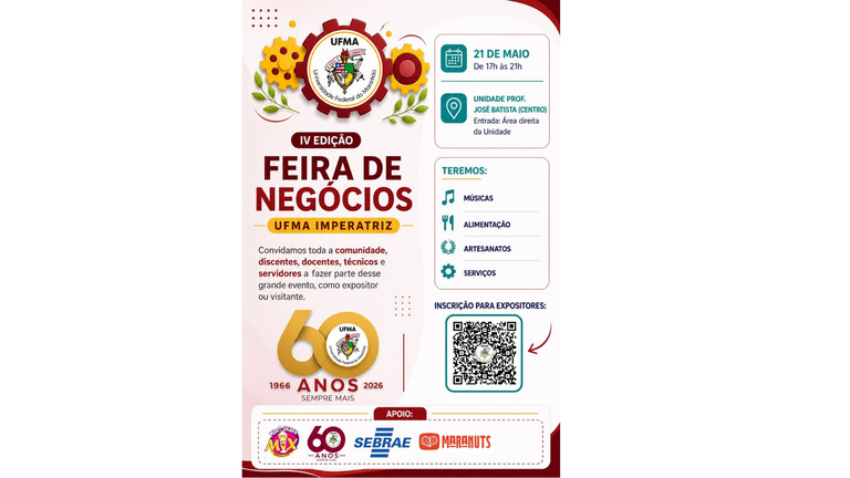 UFMA sediará IV Feira de Negócios em Imperatriz no dia 21 de maio