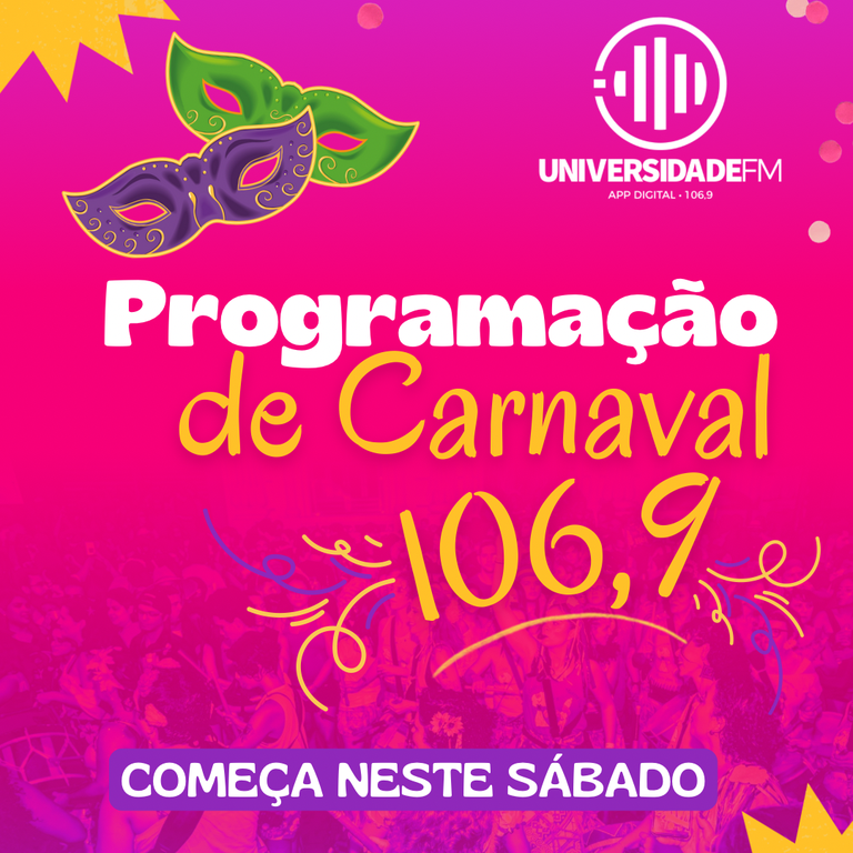 Universidade FM apresenta programação durante Carnaval 2025