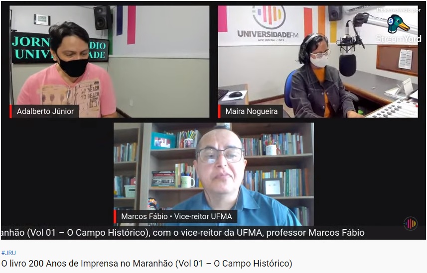 Vice-reitor Marcos Fábio fala sobre o lançamento do livro 200 anos da Imprensa no Maranhão.jpg