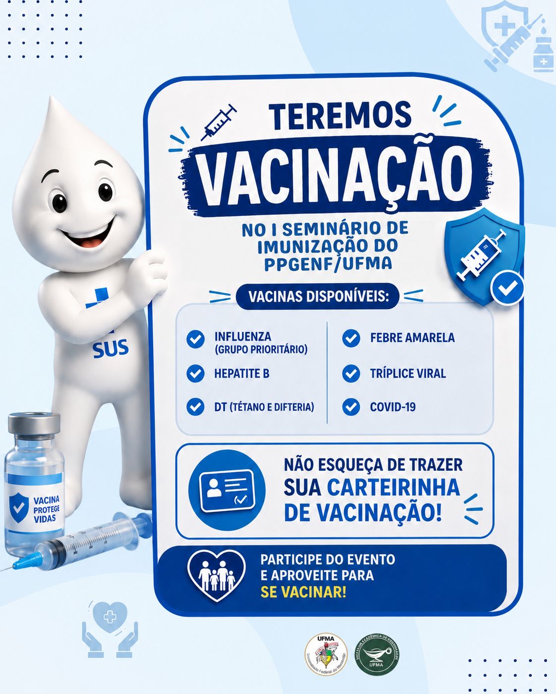 Seminário da UFMA sobre Imunização debate protagonismo da enfermagem na retomada das coberturas vacinais