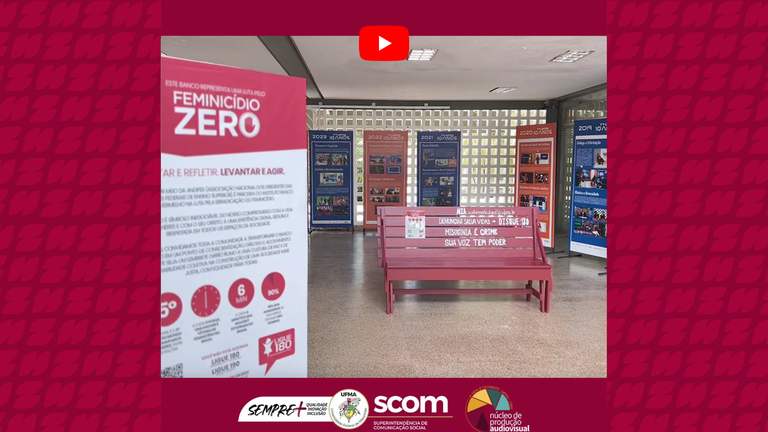 UFMA instala banco vermelho e reforça combate ao feminicídio