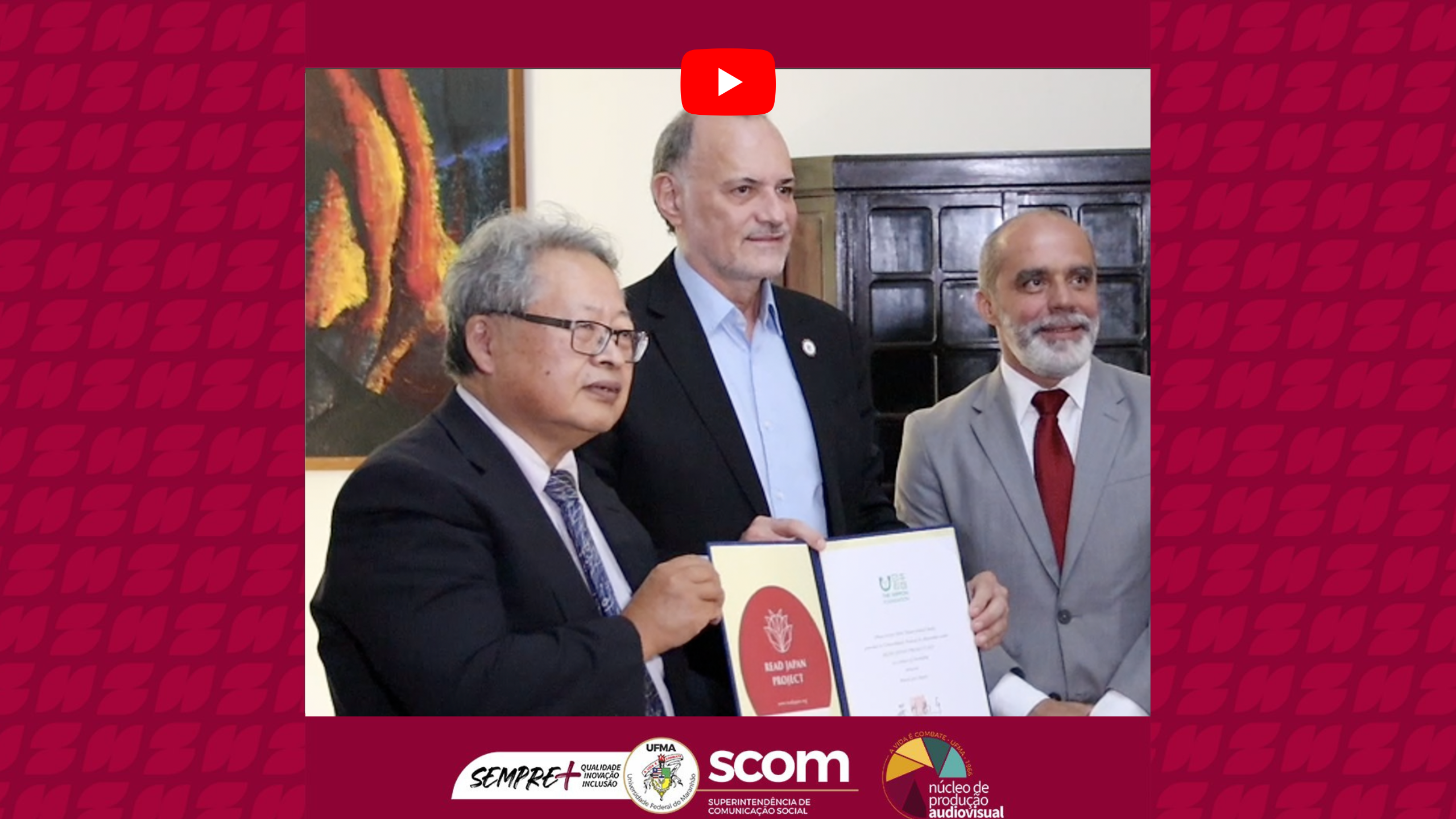 UFMA recebe cônsul do Japão para entrega de acervo do Read Japan Project