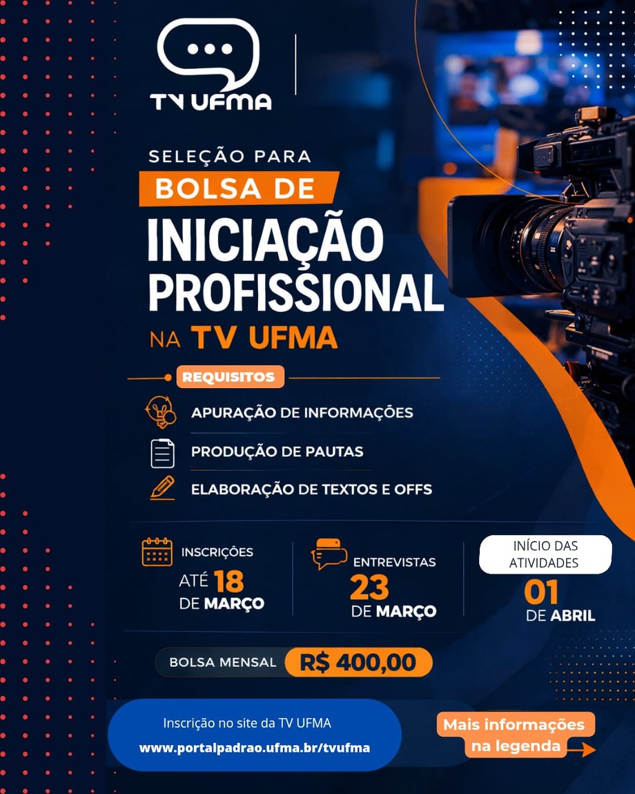 Se você é estudante de Comunicação na UFMA e busca transformar a teoria da sala de aula em prática profissional, esta é a sua chance.