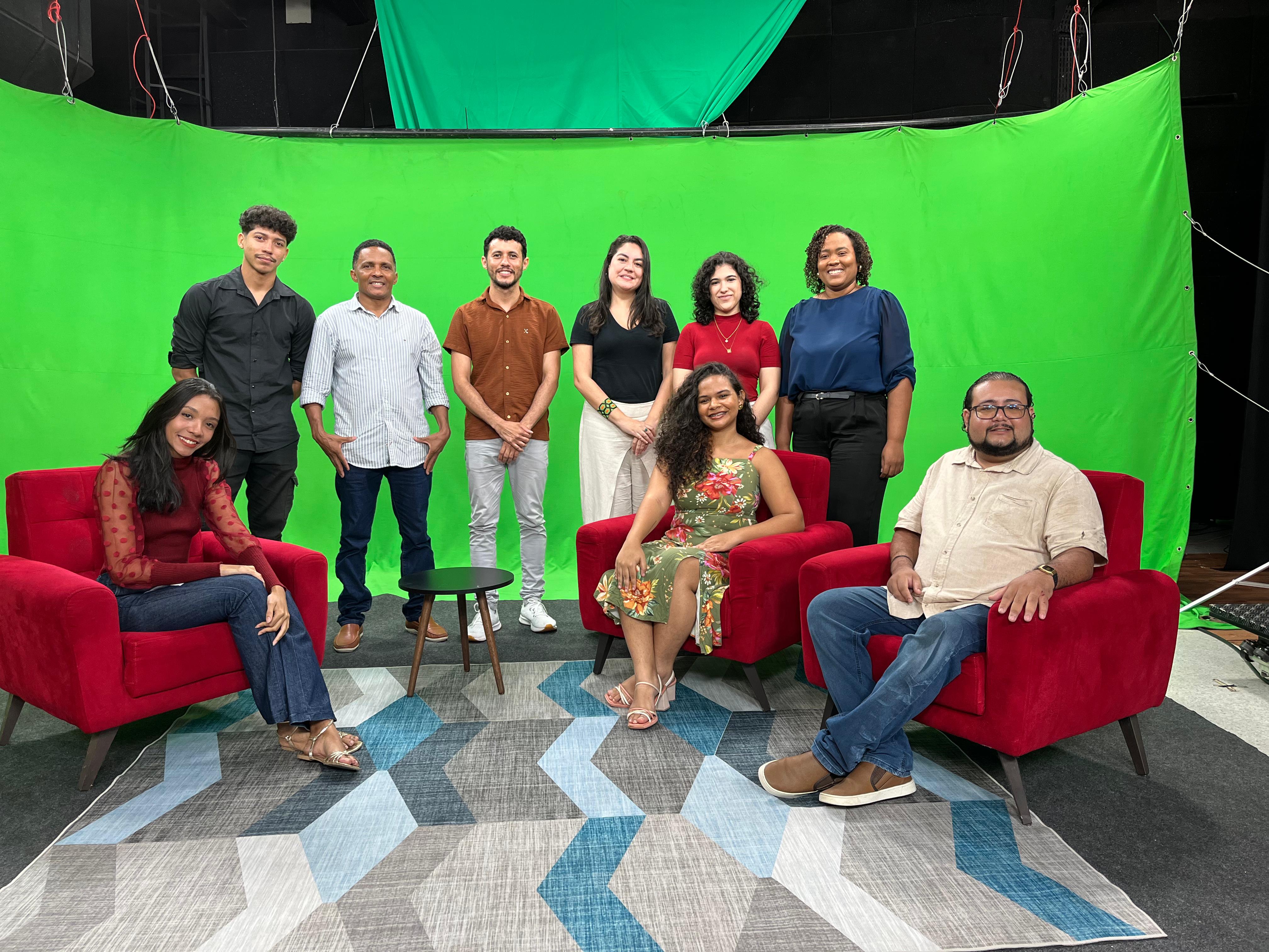 Participantes do media training UFMA-FAPEMA em registro de atividades na TV UFMA - Kariny Santiago Participantes do media training UFMA-FAPEMA em registro de atividades na TV UFMA - Kariny Santiago